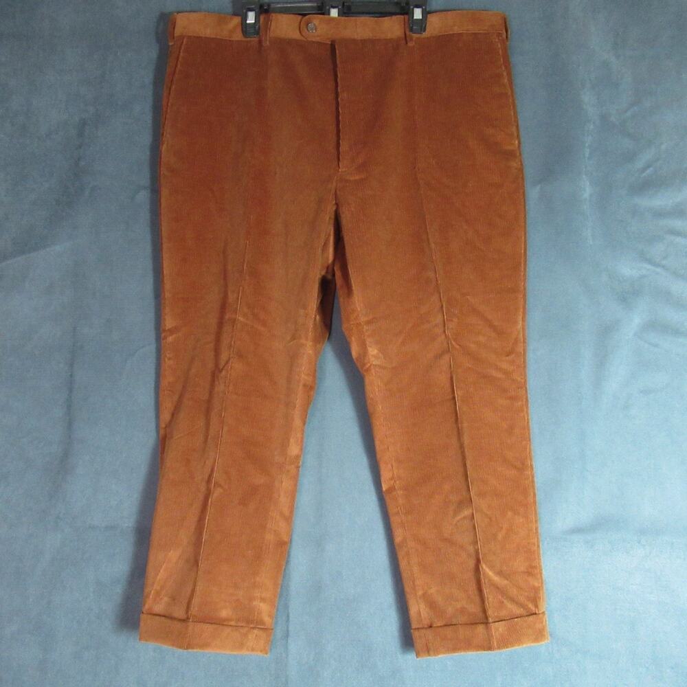 JWN John W Nordstrom Pants Mens 44R Brown Toffee Corduroy Cuffed Old Money NWT
